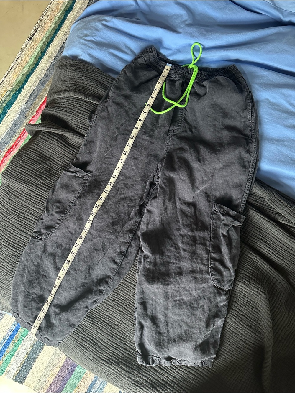 F.D.A. BLACK SESAME LINEN CHEF PANT